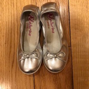 Never worn Naturino Silver Ballet Flats